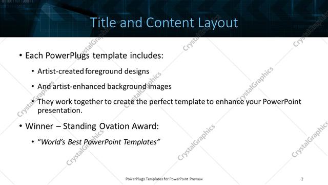 Title and Content presentation slide layout