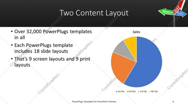 Two Content presentation slide layout