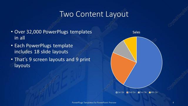 Two Content presentation slide layout