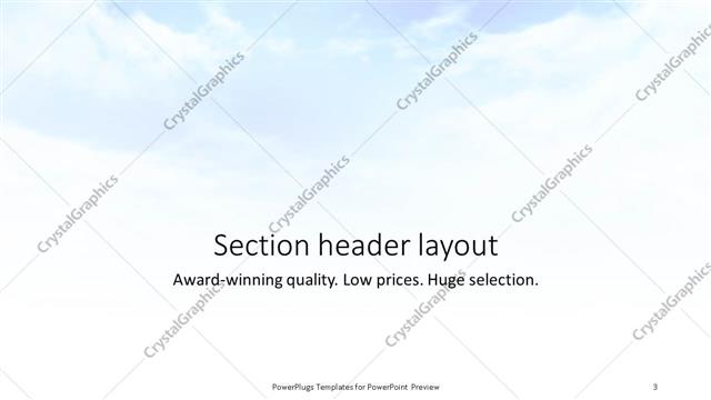 Section Header presentation slide layout