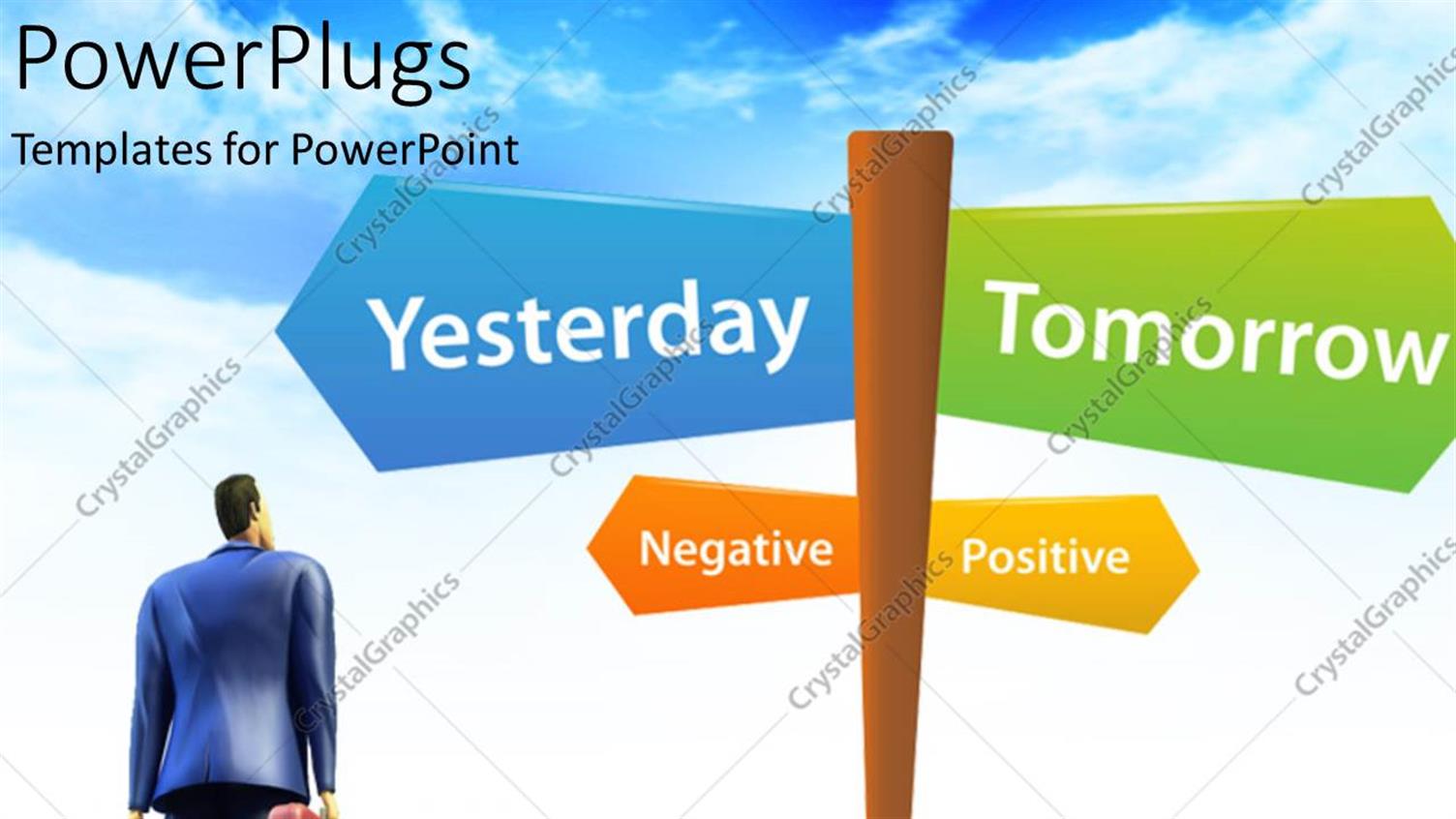 Featuring a Number of Signs with Bluish Background