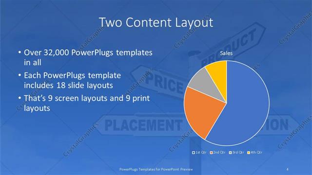 Two Content presentation slide layout