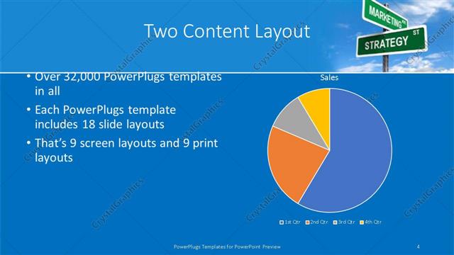 Two Content presentation slide layout
