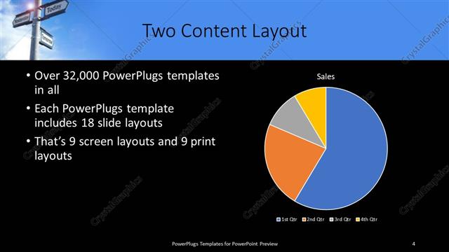 Two Content presentation slide layout