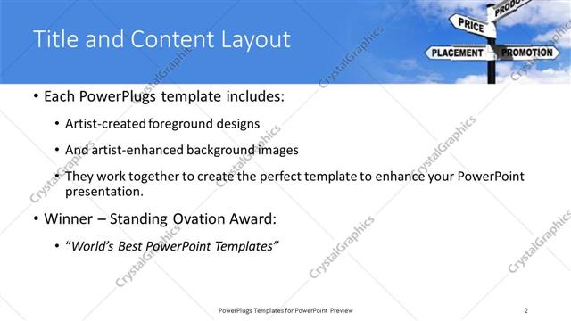 Title and Content presentation slide layout