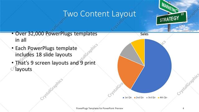 Two Content presentation slide layout