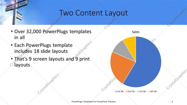 Two Content presentation slide layout