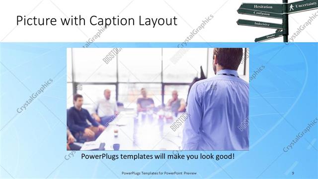 Picture with Caption presentation slide layout