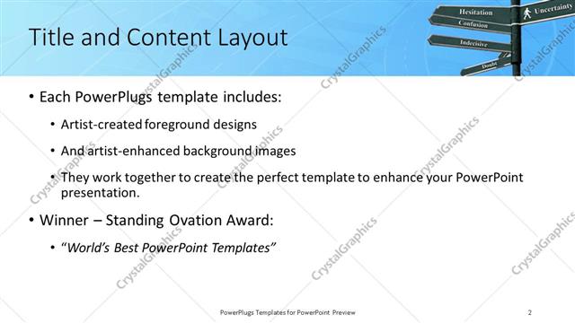 Title and Content presentation slide layout