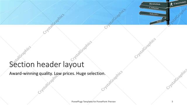 Section Header presentation slide layout