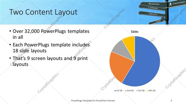 Two Content presentation slide layout