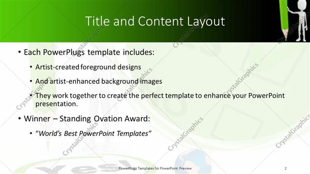 Title and Content presentation slide layout