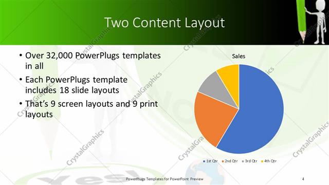 Two Content presentation slide layout