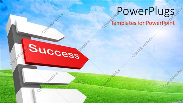  Presentation with road signs - A number of signs with a road and greenish background