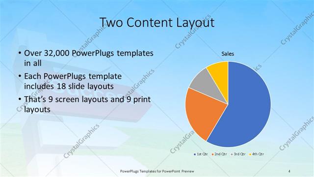 Two Content presentation slide layout