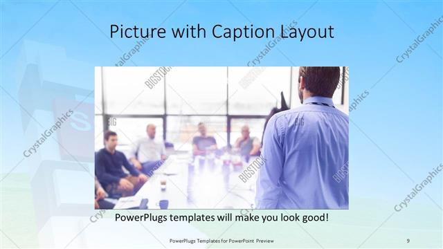 Picture with Caption presentation slide layout