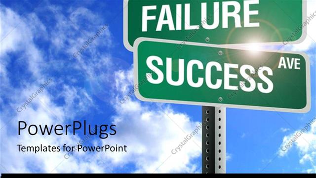  Presentation with number - A number of signs with sky in the background