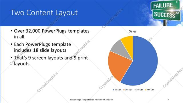 Two Content presentation slide layout