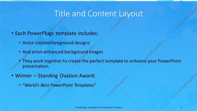 Title and Content presentation slide layout