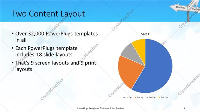 Two Content presentation slide layout