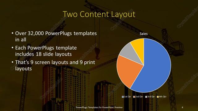 Two Content presentation slide layout
