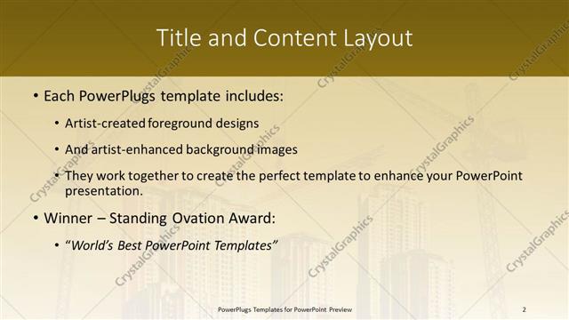Title and Content presentation slide layout
