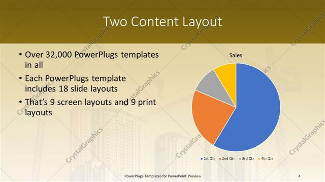 Two Content presentation slide layout
