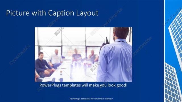 Picture with Caption presentation slide layout
