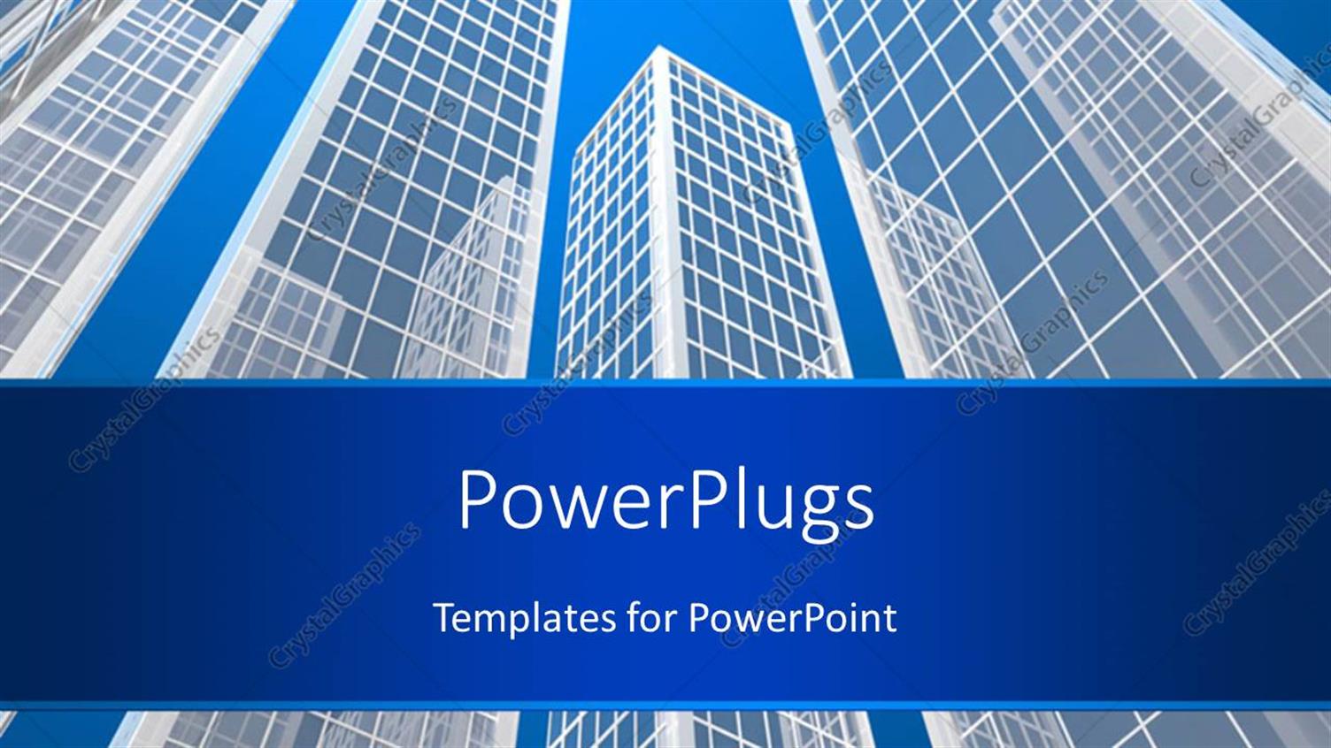 Featuring a Number of Skyscrapers with Bluish Background