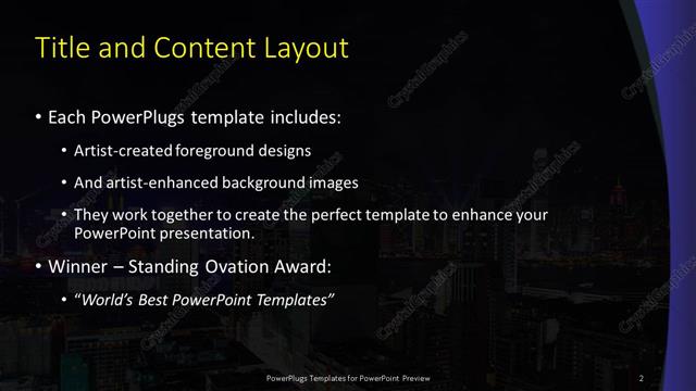 Title and Content presentation slide layout