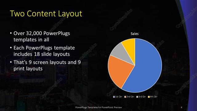 Two Content presentation slide layout