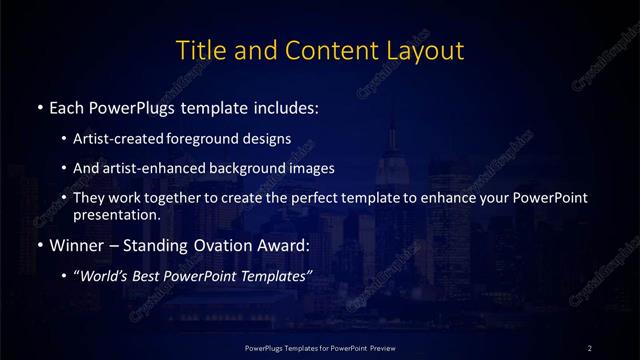 Title and Content presentation slide layout