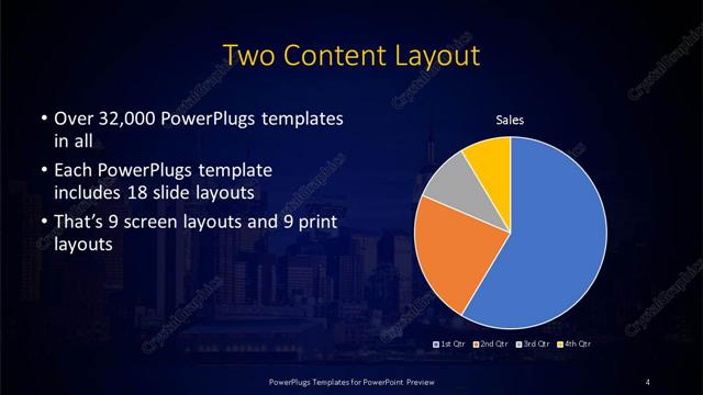 Two Content presentation slide layout