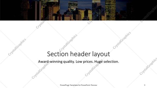 Section Header presentation slide layout