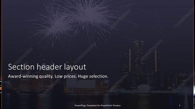 Section Header presentation slide layout