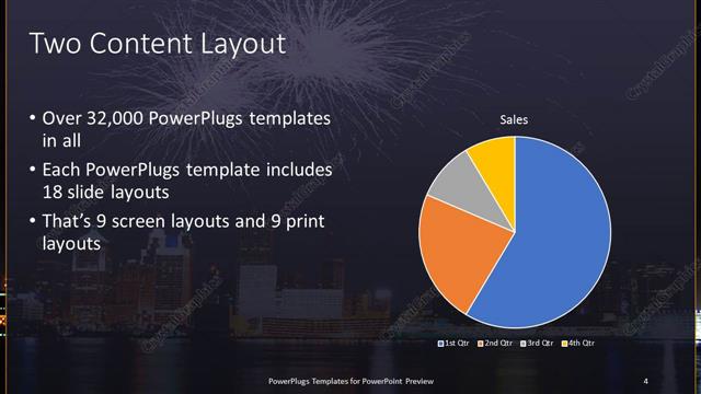 Two Content presentation slide layout