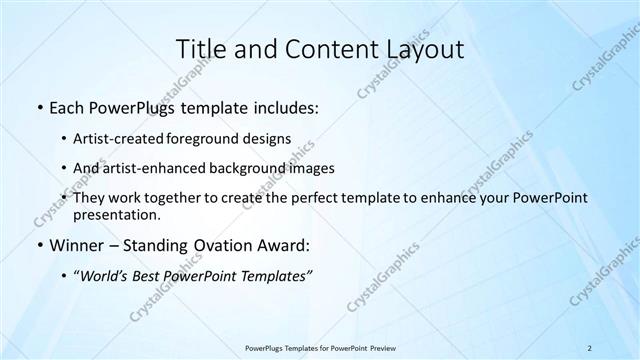 Title and Content presentation slide layout