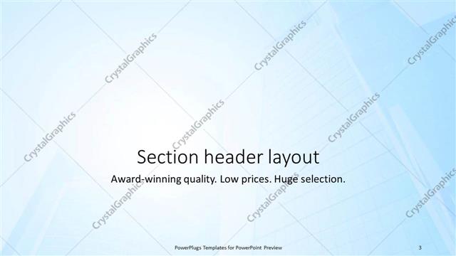 Section Header presentation slide layout