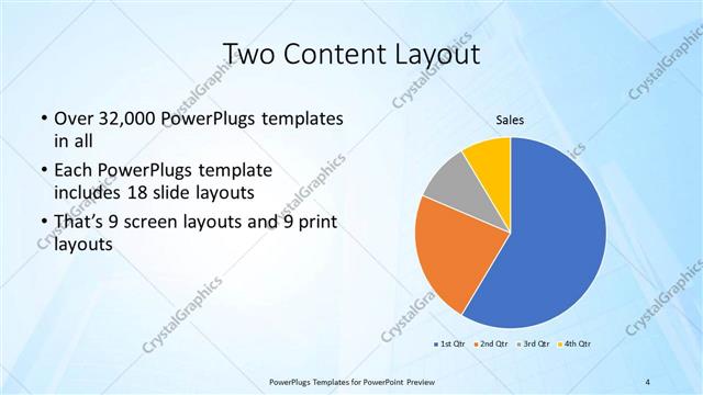 Two Content presentation slide layout