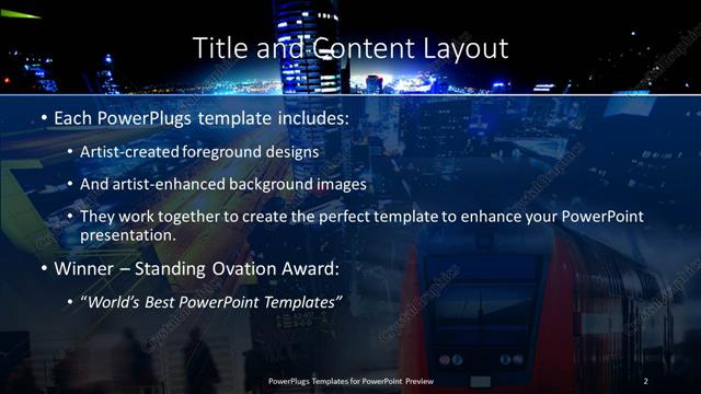 Title and Content presentation slide layout