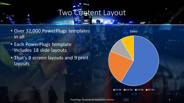 Two Content presentation slide layout