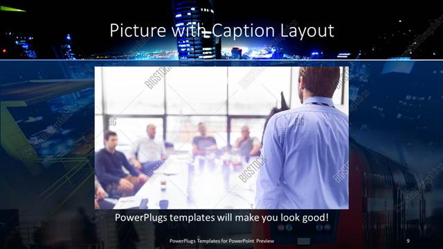 Picture with Caption presentation slide layout