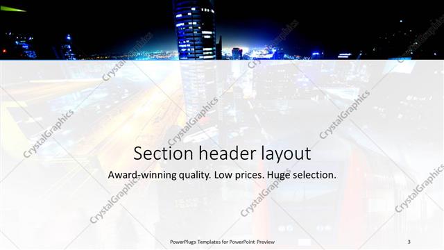 Section Header presentation slide layout