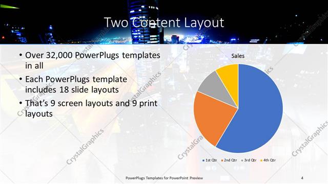Two Content presentation slide layout