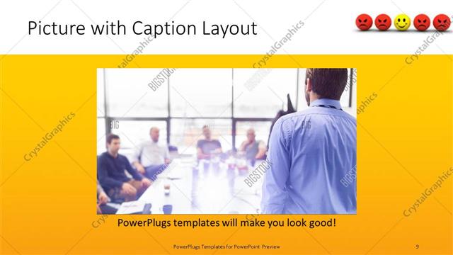 Picture with Caption presentation slide layout