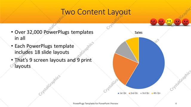 Two Content presentation slide layout