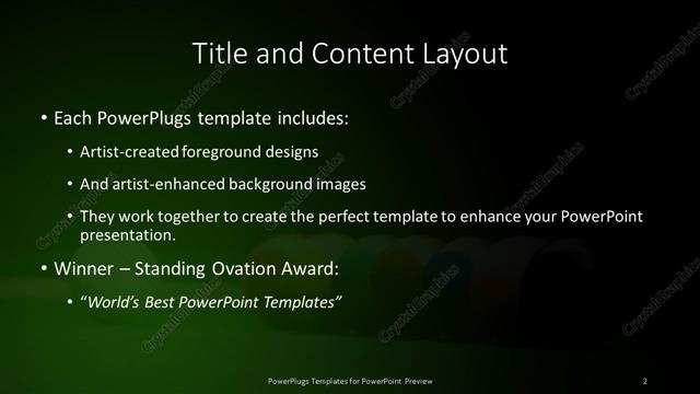 Title and Content presentation slide layout