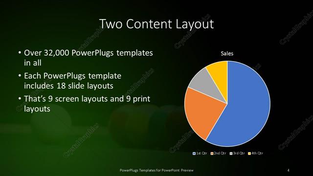 Two Content presentation slide layout