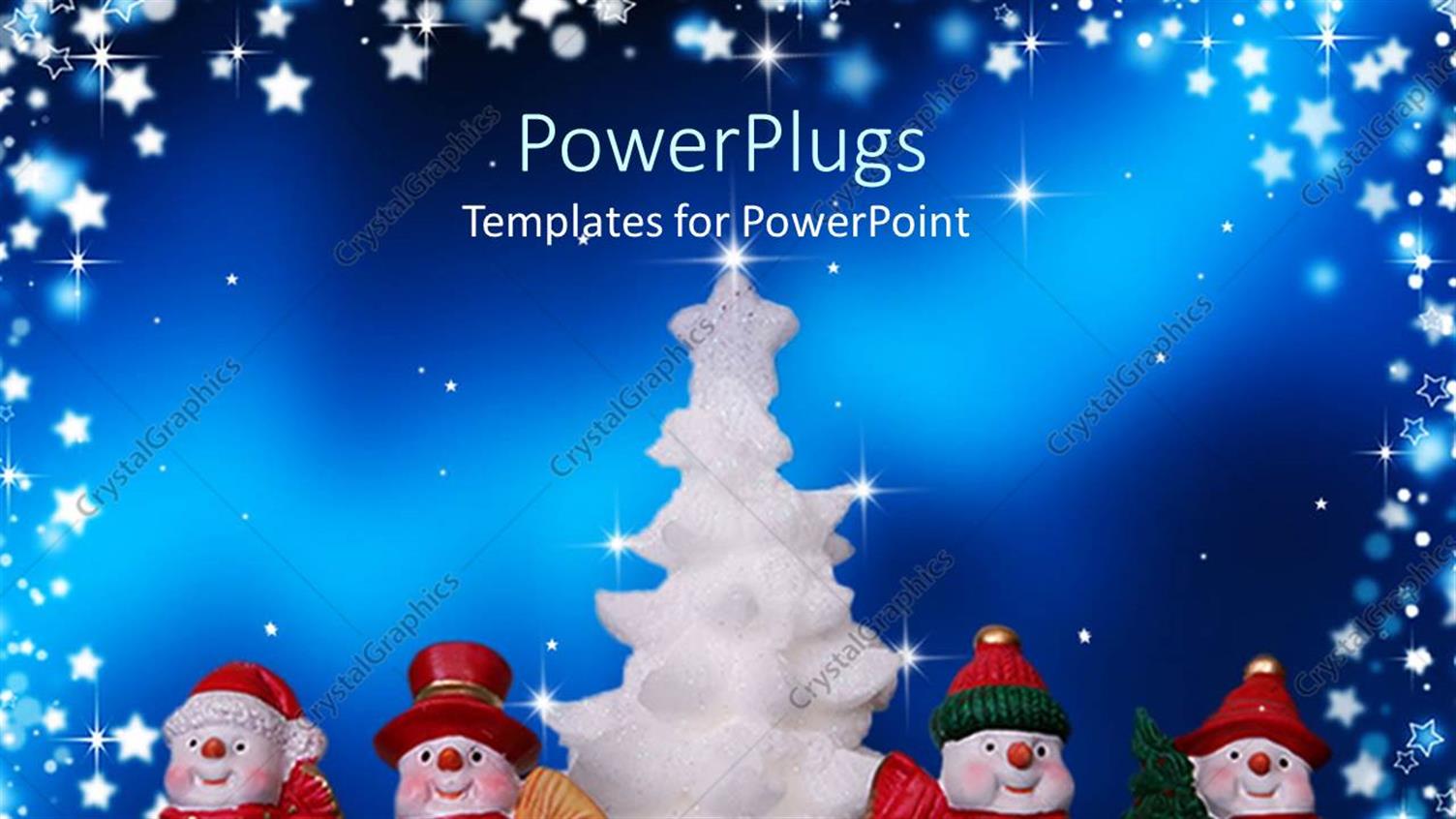 Featuring a Number of Snowmen with Christmas Tree