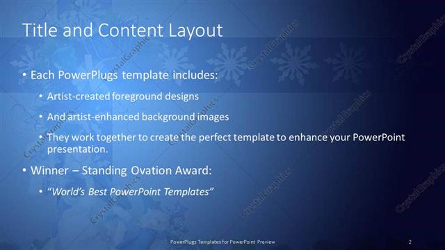 Title and Content presentation slide layout